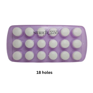 2 PCS Silicone Ice Cube 18 holes Circle Mold Plastic Tray Easy Pop Out Free Ship