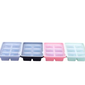 Supplementary Food Box Large Ice Cube Mold With Cover Silicone Ice Tray GQBD