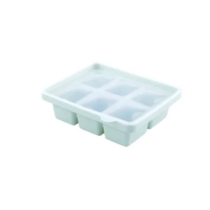 1-Supplementary Food Box Large Ice Cube Mold With Cover Silicone Ice Tray NGEZ