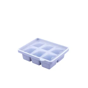 1-Supplementary Food Box Large Ice Cube Mold With Cover Silicone Ice Tray OTHA